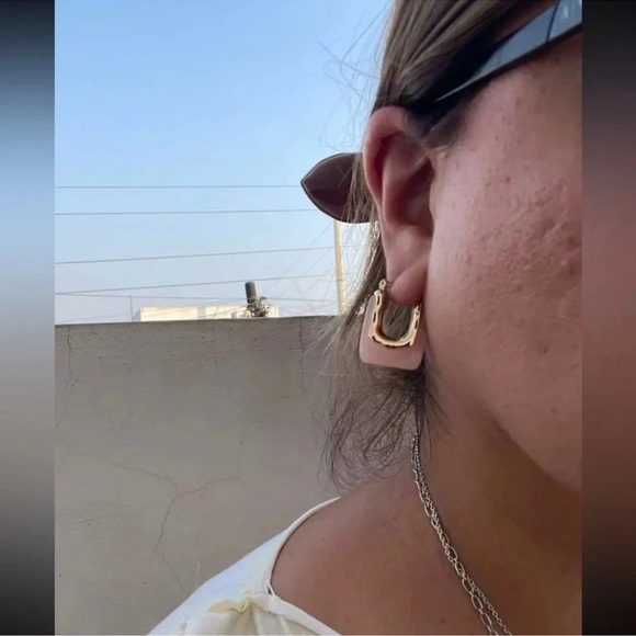 Anthropologie Casa Clara Andy Earrings Sweet Pink Gold Earrings - Picture 10 of 11